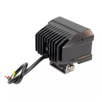 Универсален LED халоген/фар 11см с бяла основна светлина + дневна бял и оранжев цвят 12V/24V E-mark