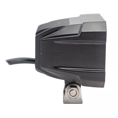 Универсален LED халоген/фар 11см с бяла основна светлина + дневна бял и оранжев цвят 12V/24V E-mark