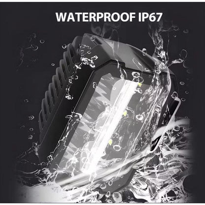 Универсален LED халоген/фар 11см с бяла основна светлина + дневна бял и оранжев цвят 12V/24V E-mark