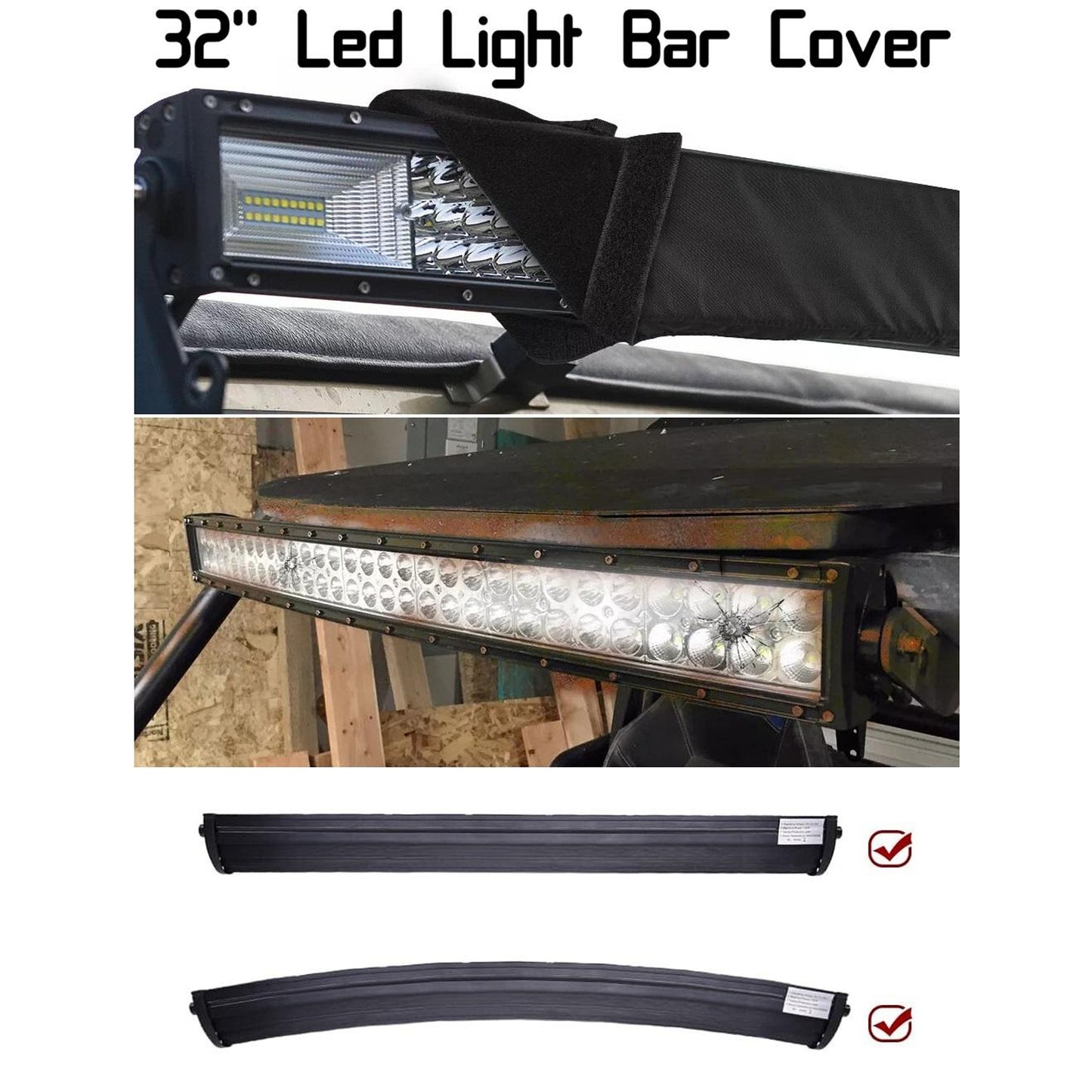 Универсален предпазен калъф за LED BAR 81см/32инча, черен