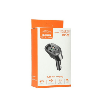 Универсален разклонител за запалка с 2 гнезда 12V - 24V