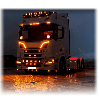 Универсален LED фар 100W 12V/24V с DRL/parking светлина бяло-жълто