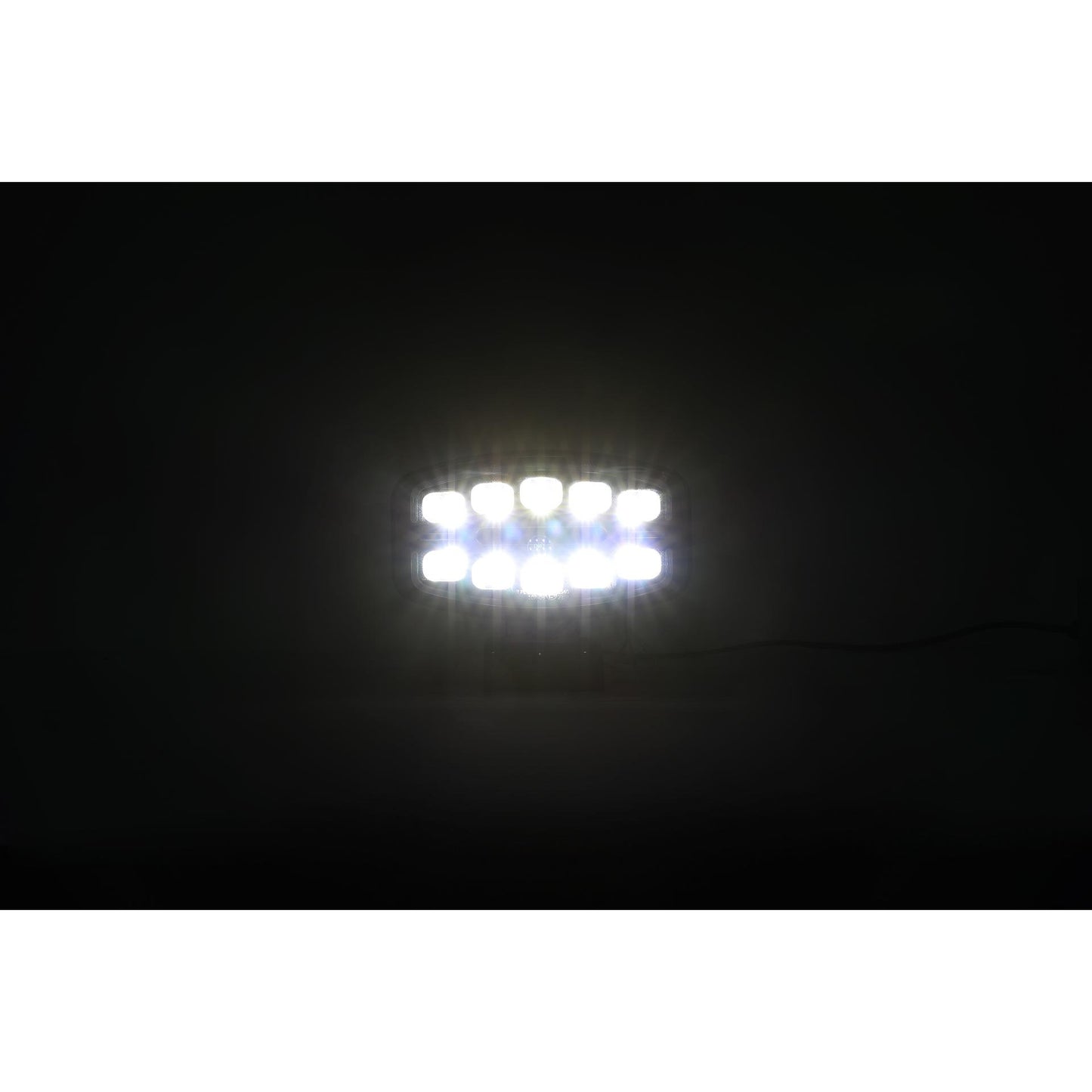 1бр LED фар 55W 12V - 24V с DRL светлина бяло-жълто 245x159x90mm