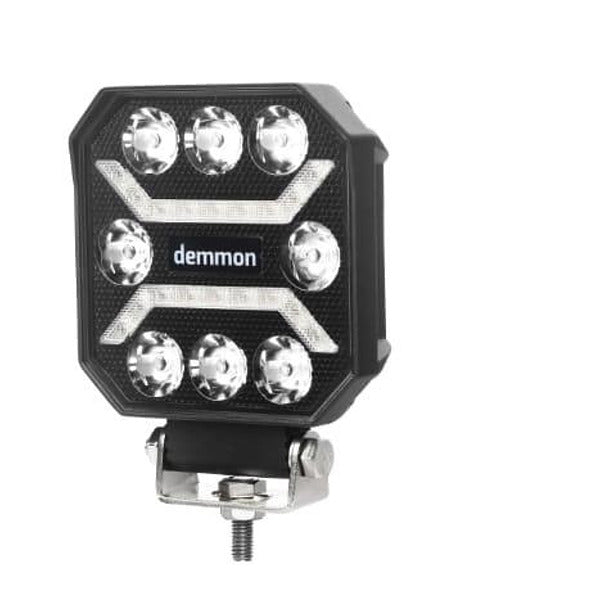 Универсална LED работна светлина 27W, 12-24V, бяла и оранжева светлина, E-mark E9