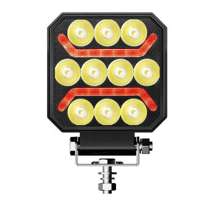 1бр Универсален LED халоген с бяла светлина + червен габарит 15W 1500LM 12V/24V E-mark