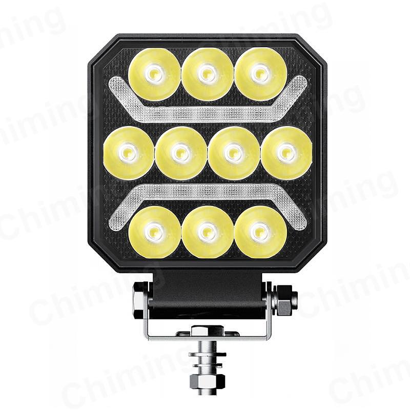1бр Универсален LED халоген с бяла светлина + червен габарит 15W 1500LM 12V/24V E-mark