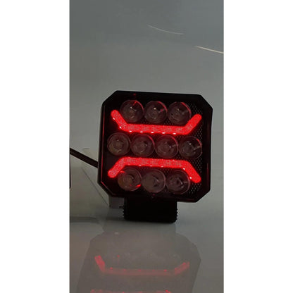 1бр Универсален LED халоген с бяла светлина + червен габарит 15W 1500LM 12V/24V E-mark