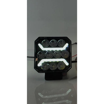 1бр Универсален LED халоген с бяла светлина + оранжев габарит 15W 1500LM 12V/24V E-mark