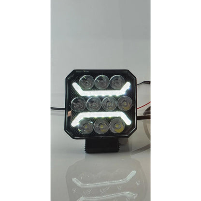 1бр Универсален LED халоген с бяла светлина + оранжев габарит 15W 1500LM 12V/24V E-mark