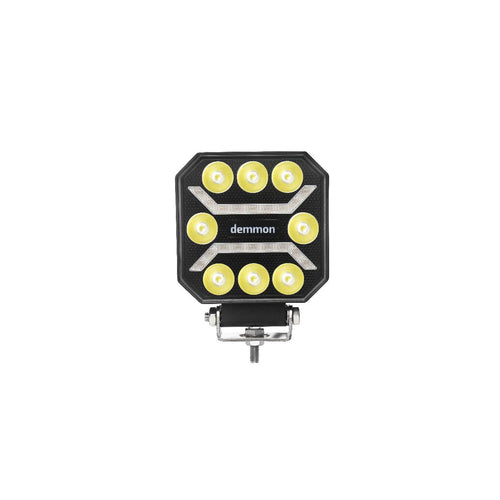 1бр LED халоген с 3 светлини - бяла, жълта и червена 27W 12V/24V 110 x 110 x 37 mm