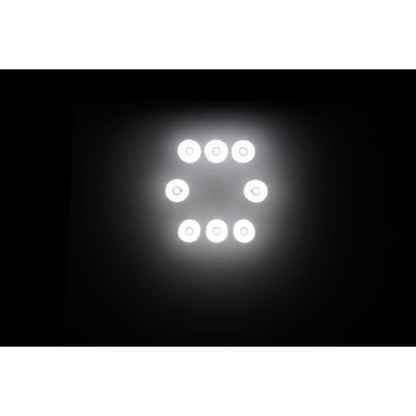 1бр LED халоген с 3 светлини - бяла, жълта и червена 27W 12V/24V 110 x 110 x 37 mm