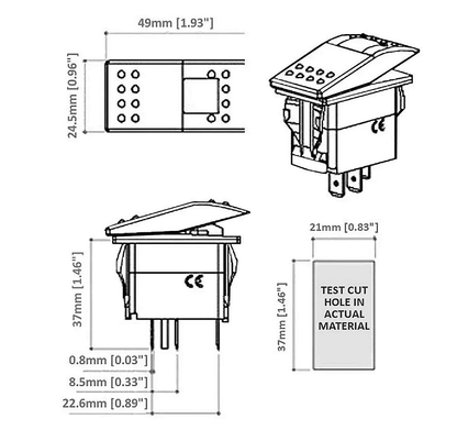 Универсални бутони ON/OFF 12V/24V