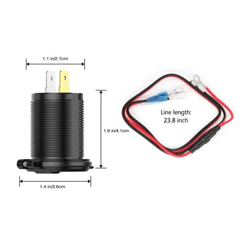 Универсално QC USB 3.0 бързо зарядно за вграждане с VOLT -метър