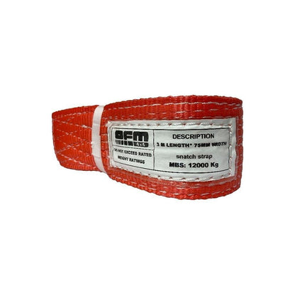 Въже за теглене 12T, 7.5см х 3м, червено