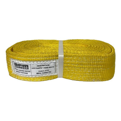 Въже за теглене 12T, 7.5см x 6м, жълто