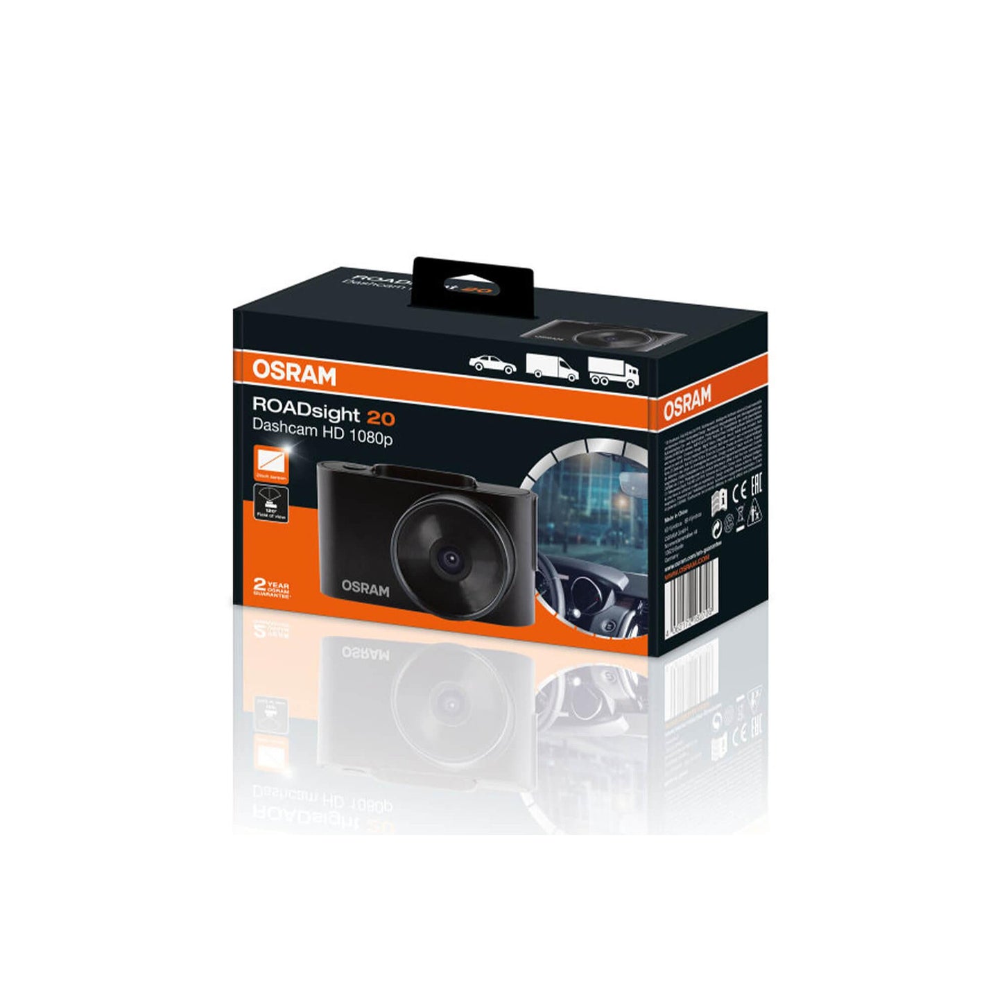 Видеорегистратор Osram ROADsight 20 1080p, 30FPS, обхват 120 градуса