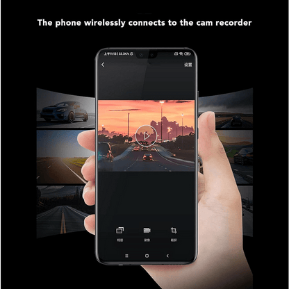 Видеорегистратор за автомобил 2K HD с нощно виждане, WIFI, USB, DVR камера + подарък 32GB SD карта памет