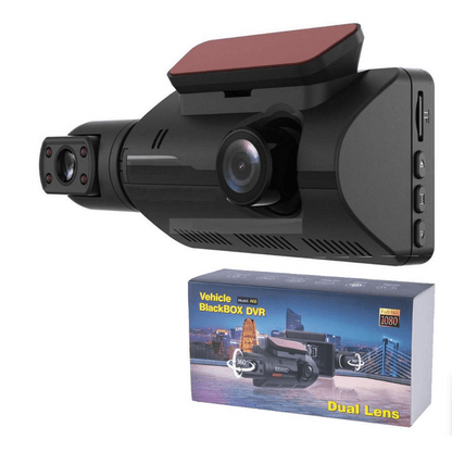 Видеорегистратор за автомобил FULL HD 1080P, 2 камери и дисплей + подарък 32 GB Micro SD