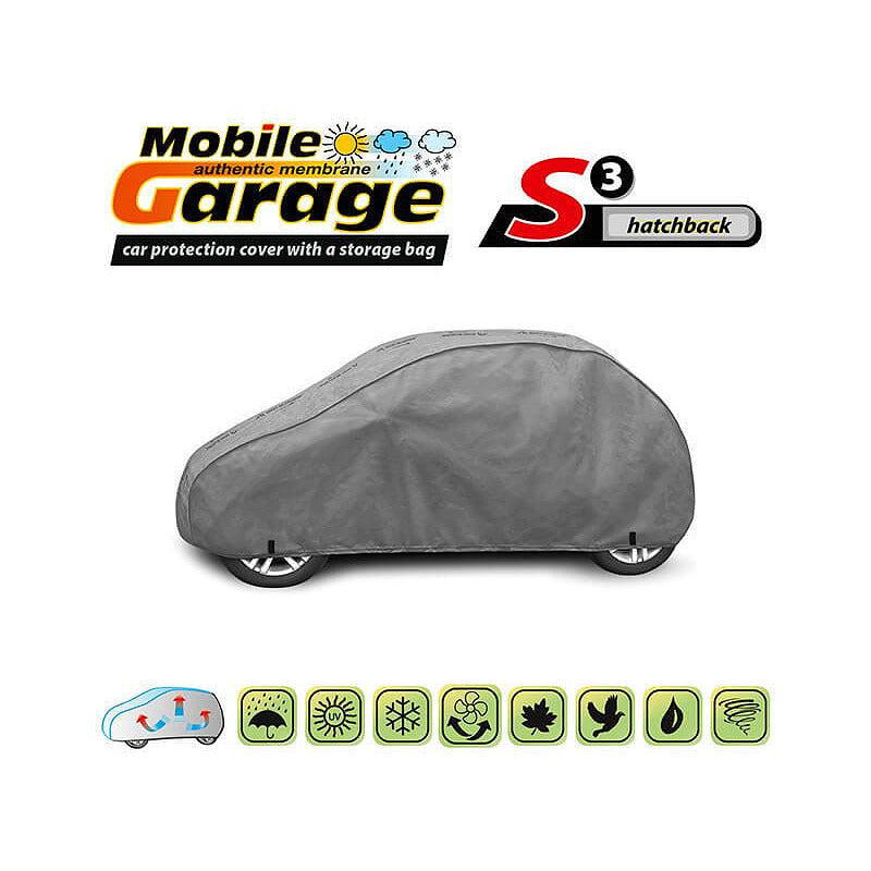 Висококачествено Покривало Kegel серия Mobile размер S3 за хечбек 335-355см x 126-136см, сиво