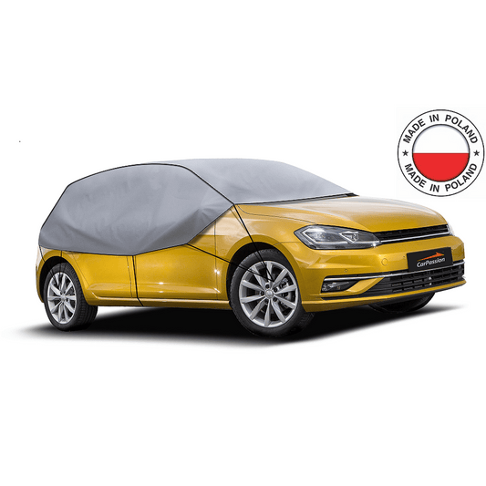Водоустойчиво покривало полукалъф за автомобил Хечбек или Комби размер M-L 275 - 295 cm x 75 cm сив CarPassion
