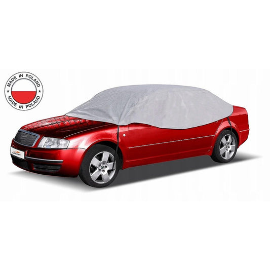 Водоустойчиво покривало полукалъф за автомобил размер L 265 cm x 125 cm сив CarPassion