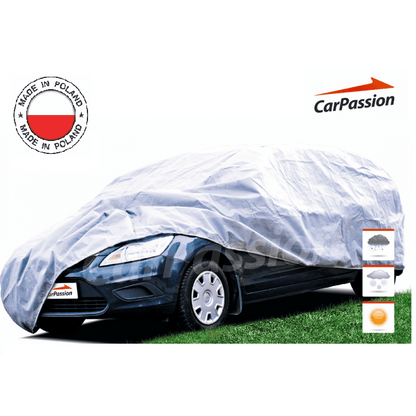 Водоустойчиво висококачествено покривало Perfect за автомобил размер M М сив CarPassion