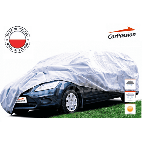 Водоустойчиво висококачествено покривало Perfect за автомобил размер M М сив CarPassion