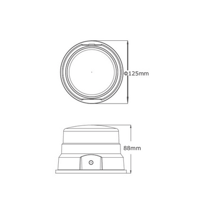 Безжична LED Аварийна Лампа Тип Буркан с Магнит, Акумулаторна, 12V/24 Диода, Презареждаща се Батерия, Е-Mark